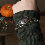Load image into Gallery viewer, Rainbow moon- Cuff Size 6.5-7 icnhes
