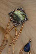 Load image into Gallery viewer, Mellow Gardens - Labradorite Hair Pin
