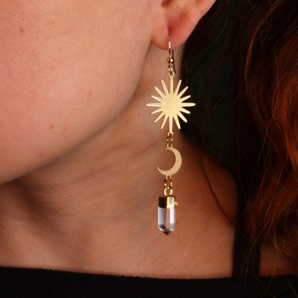Sun Moon Crystal - Earrings