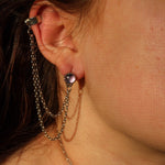 Load image into Gallery viewer, Amethyst Chain- Ear Cuff

