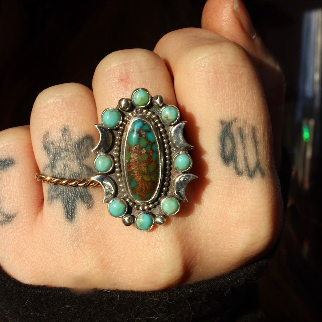Turquoise Goddess- Ring 7.5