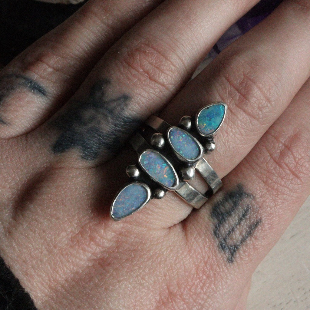 Opal stars - Ring Size 6.5