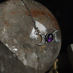 Load image into Gallery viewer, Little purple moon- pendant
