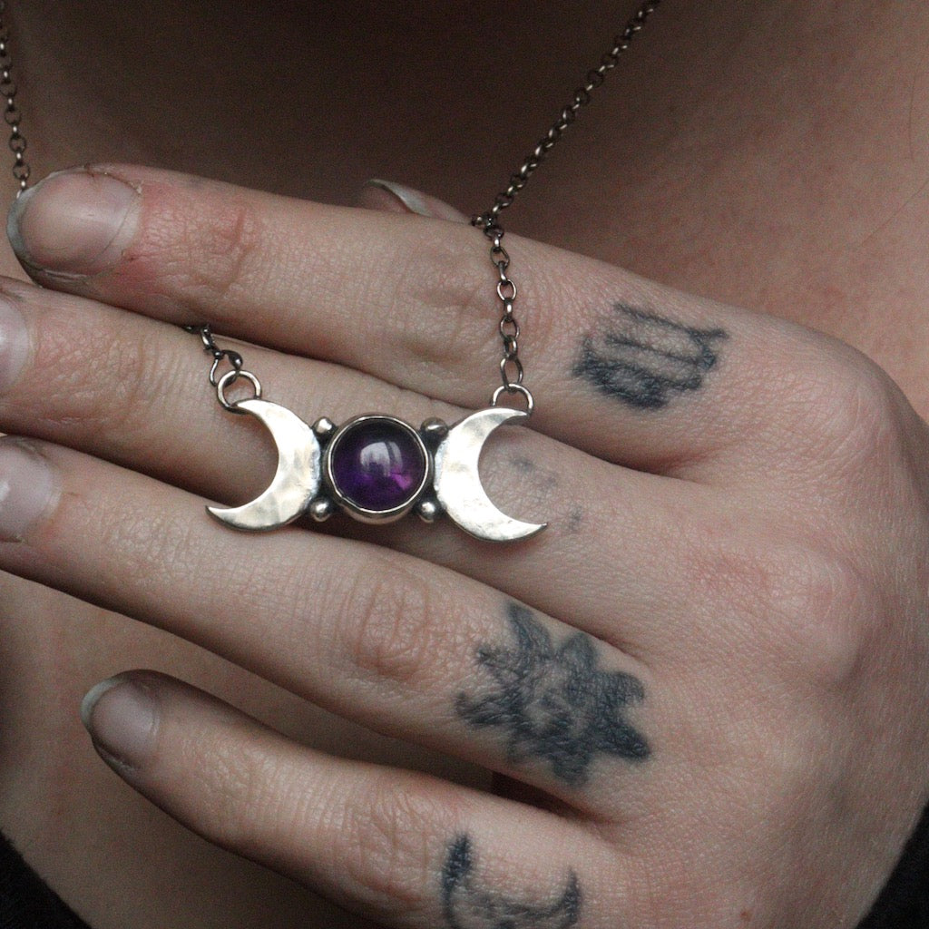 Little purple moon- pendant