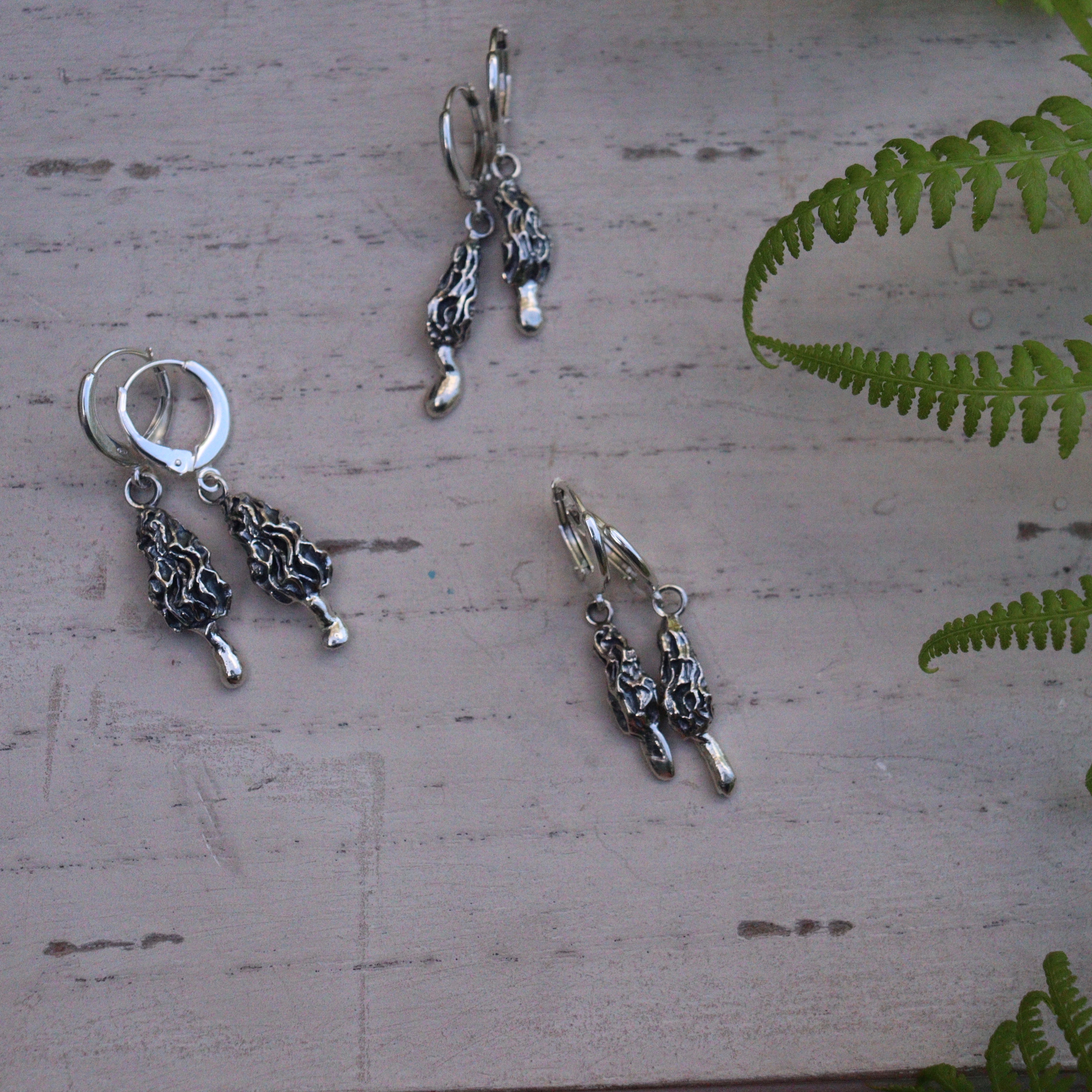 Morel Mushroom Earrings- 3 sizes