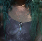 Load image into Gallery viewer, Turquoise and Moonstone Goddess- Necklace
