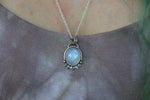 Load image into Gallery viewer, Moonstone moon-phase- Necklace
