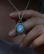 Load image into Gallery viewer, Moonstone moon-phase- Necklace
