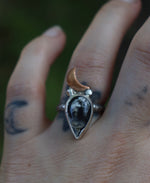 Load image into Gallery viewer, Crescent moon- Ring size 5
