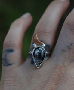 Crescent moon- Ring size 5