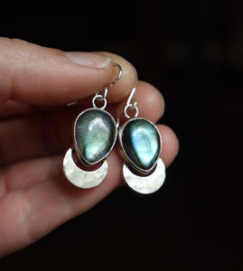 Labradorite Moon -Earrings