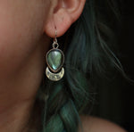 Load image into Gallery viewer, Labradorite Moon -Earrings

