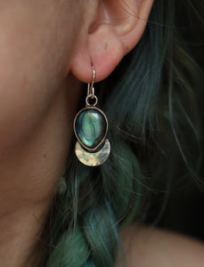 Labradorite Moon -Earrings