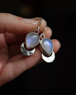 Load image into Gallery viewer, Moonstone Moon -Earrings
