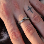 Load image into Gallery viewer, Two headed serpent - ring Size 9 3/4th
