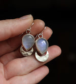 Load image into Gallery viewer, Moonstone Moon -Earrings
