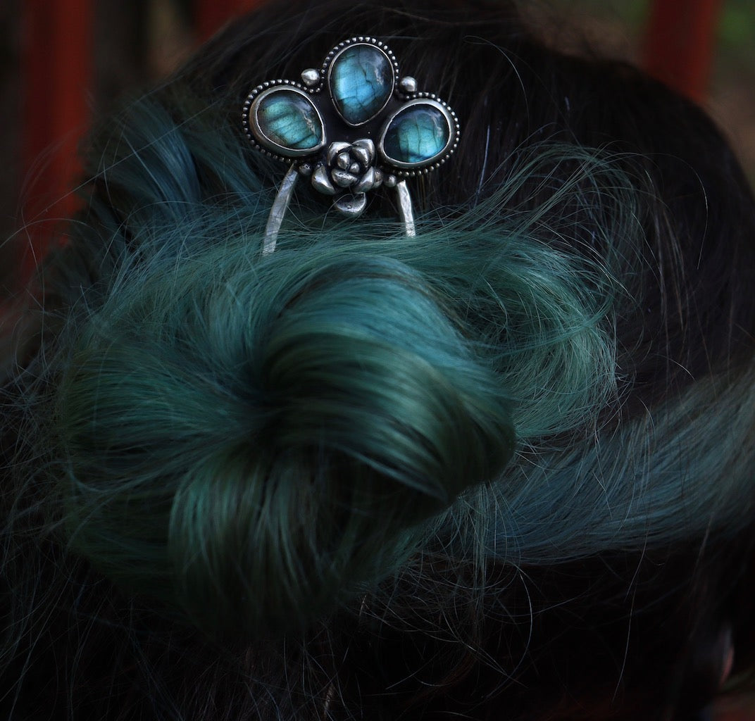 succulent hair pins Succulent Delight -Hair pin