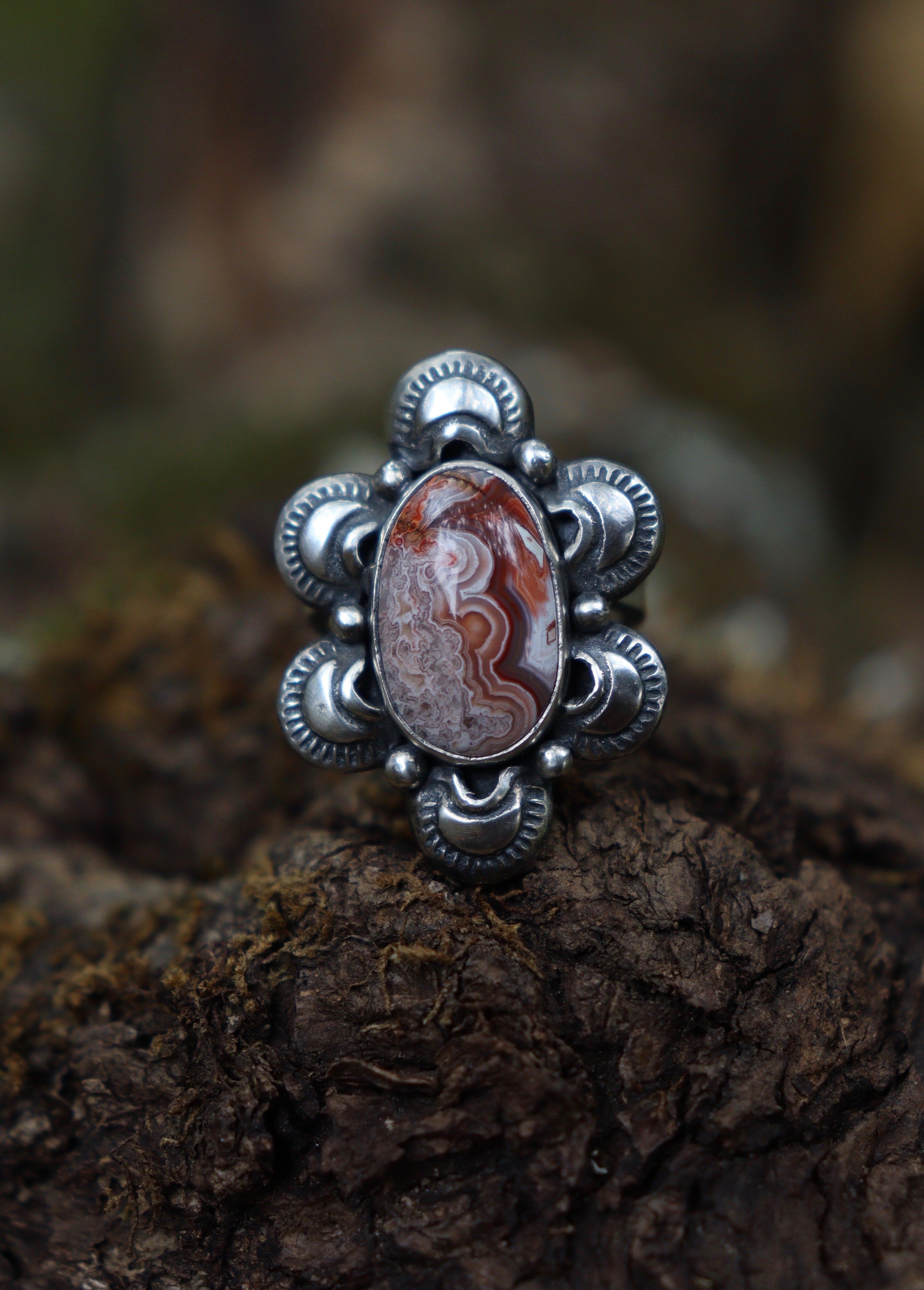 Lace Agate ring- Size 6 1/4th