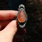 Load image into Gallery viewer, Palm Reader Red agate ring -Size 9.5
