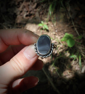 Botswana agate ring- Size 8 1/4th