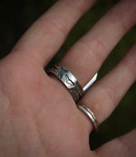 Load image into Gallery viewer, Rainbow Moonstone and Mexican opal ring- size 8
