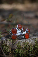 Load image into Gallery viewer, Energy pattern Carnelian  ring- multiple sizes
