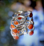 Load image into Gallery viewer, Energy pattern Carnelian  ring- multiple sizes
