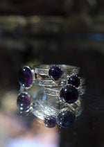 Load image into Gallery viewer, Energy pattern Amethyst  ring- multiple sizes
