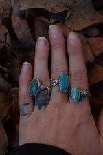 Load image into Gallery viewer, Turquoise Flower Power -RING size 9
