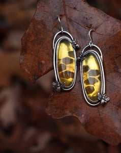 Honey Bee- amber earrings