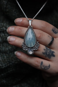 Aquamarine and Moonstone - Necklace
