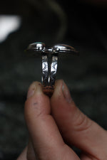 Load image into Gallery viewer, Moonstone and turquoise- Ring size 7.5
