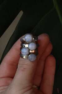 Blue Lace agate Rings