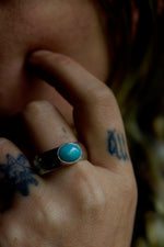 Load image into Gallery viewer, Simplicity- Turquoise/Carnelian Rings

