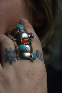 Simplicity- Turquoise/Carnelian Rings