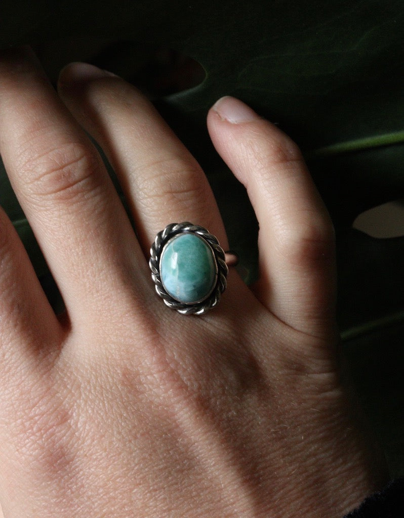 Larimar Ring- Size 5