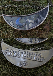 At Peace Wolf - Necklace